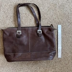 Super soft leather tote bag